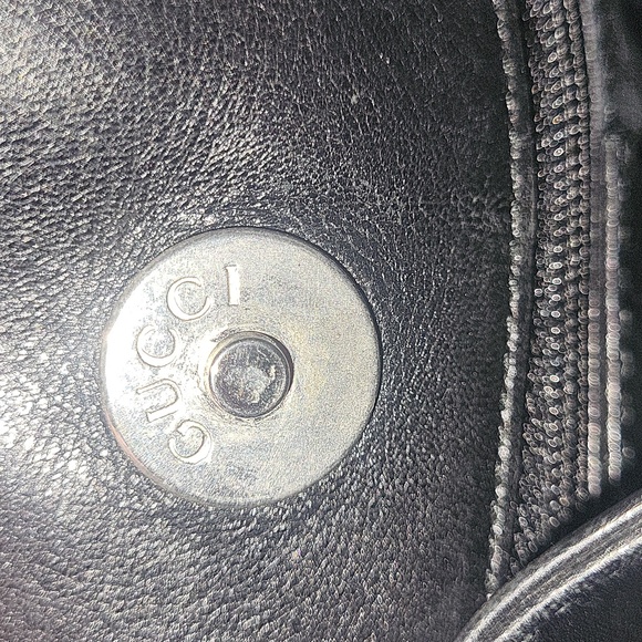 Vintage Gucci Black Leather Shoulder Bag - Picture 9 of 14